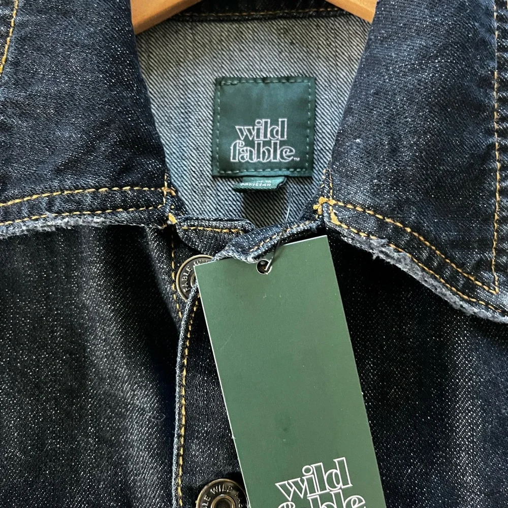 Wild Fable Dark Denim Crop Vest - Picture 3 of 3